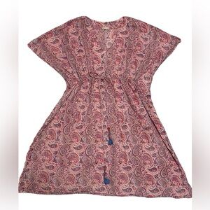 Anokhi Paisley Print Paisley Indian V Neck Tunic